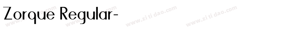 Zorque Regular字体转换